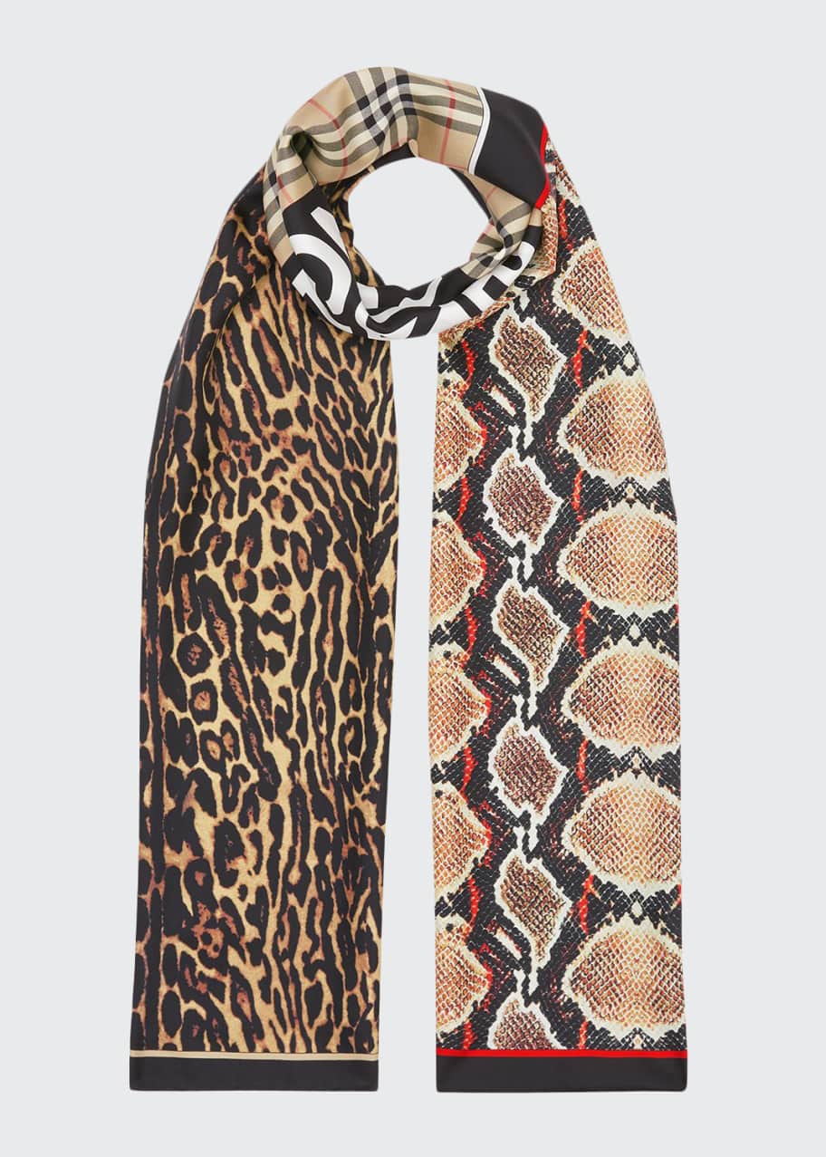 Burberry leopard scarf hot sale