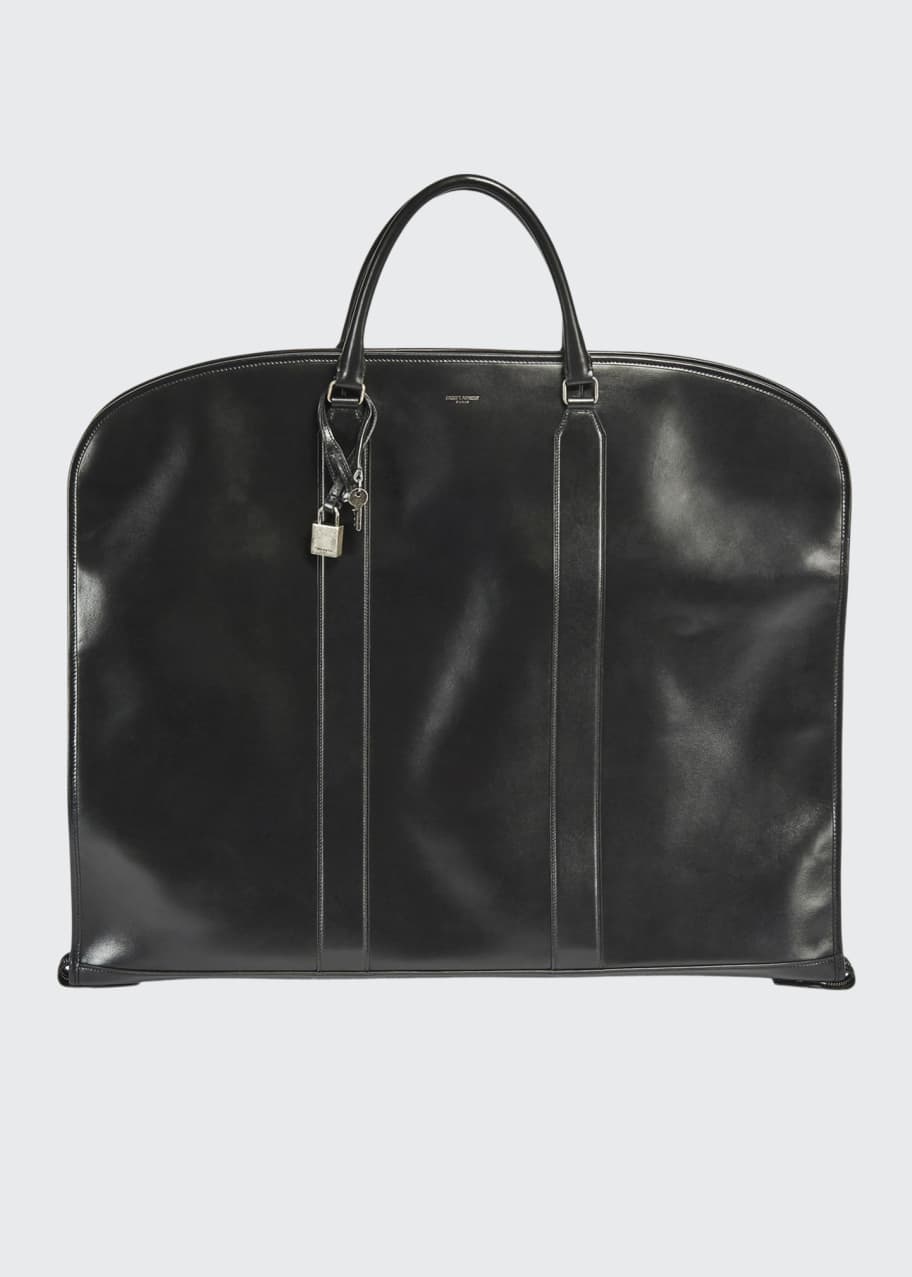 Saint Laurent Men s Leather Suit Garment Bag Luggage Bergdorf Goodman
