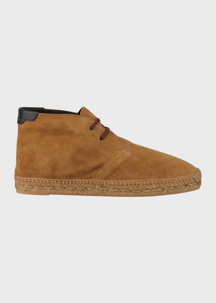 Saint Laurent Suede Chukka Boot Espadrille - Bergdorf Goodman display picture 3