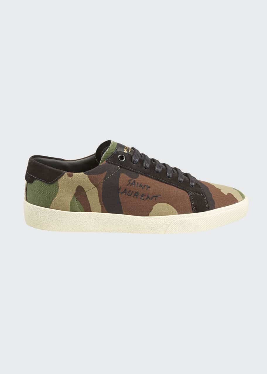 Saint laurent camo on sale sneakers