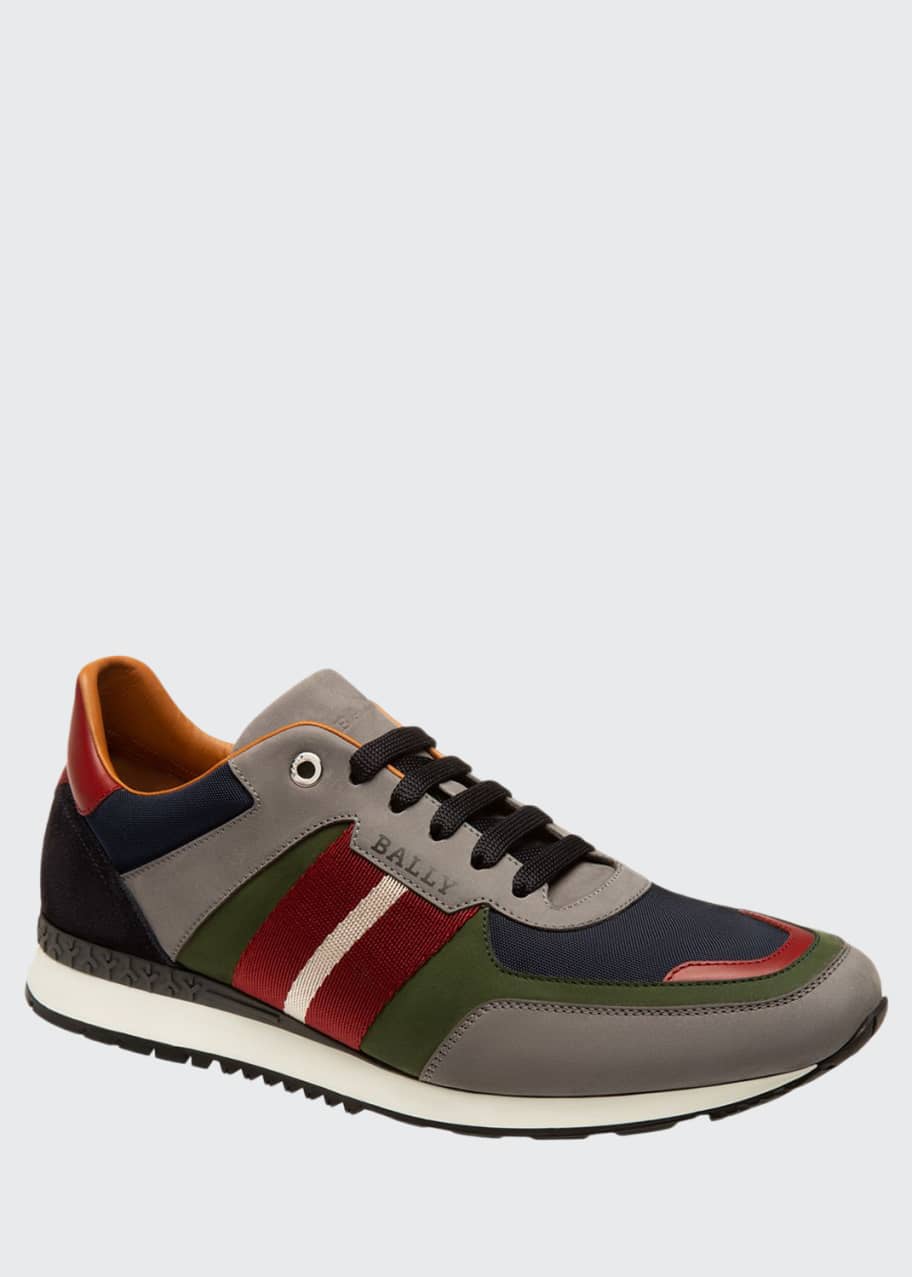 bally men's astel trainspotting leather runner sneakers