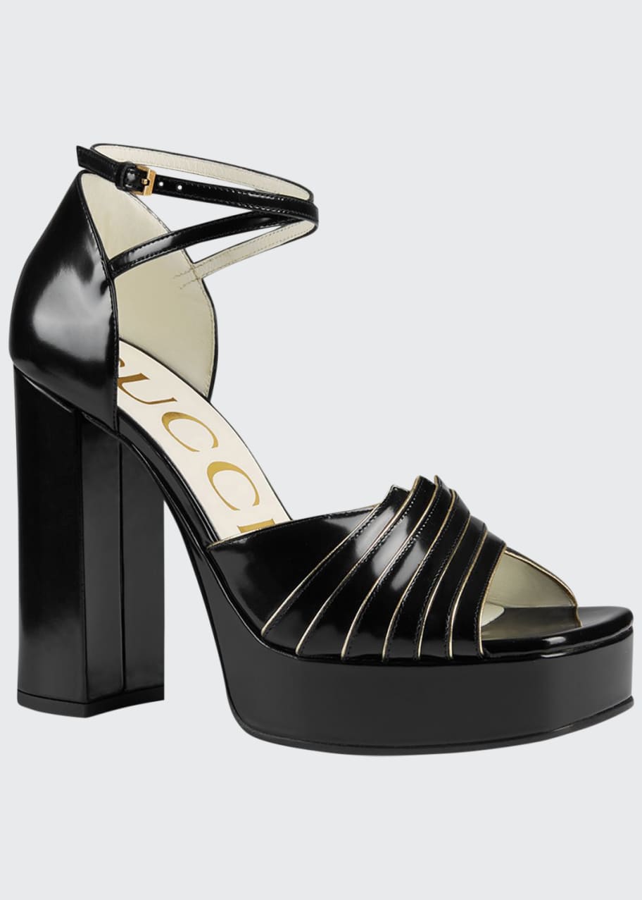 Image 1 of 1: Medea 95mm Deco Patent Platform Sandals