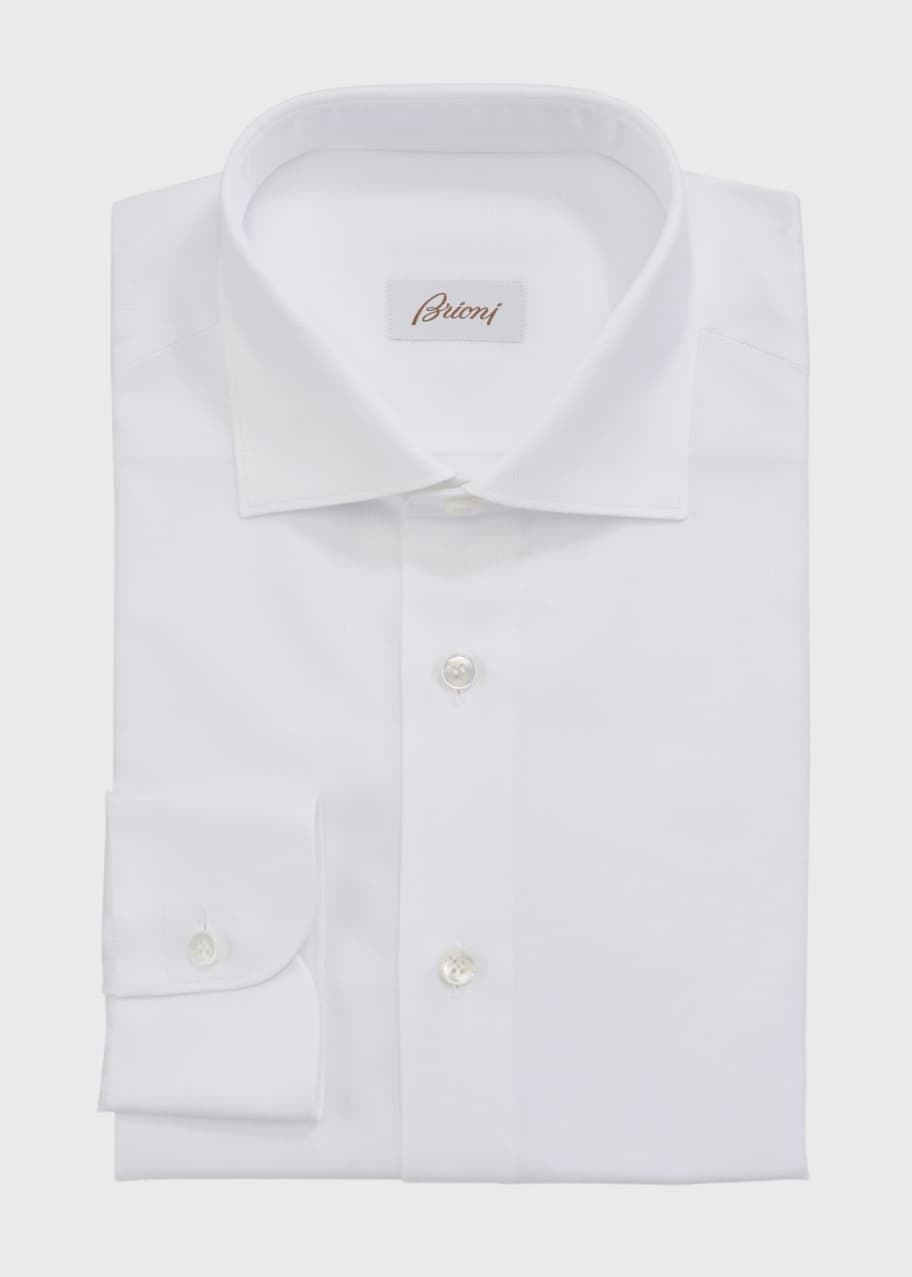 Image 1 of 1: Men's Textured Solid Dress Shirt