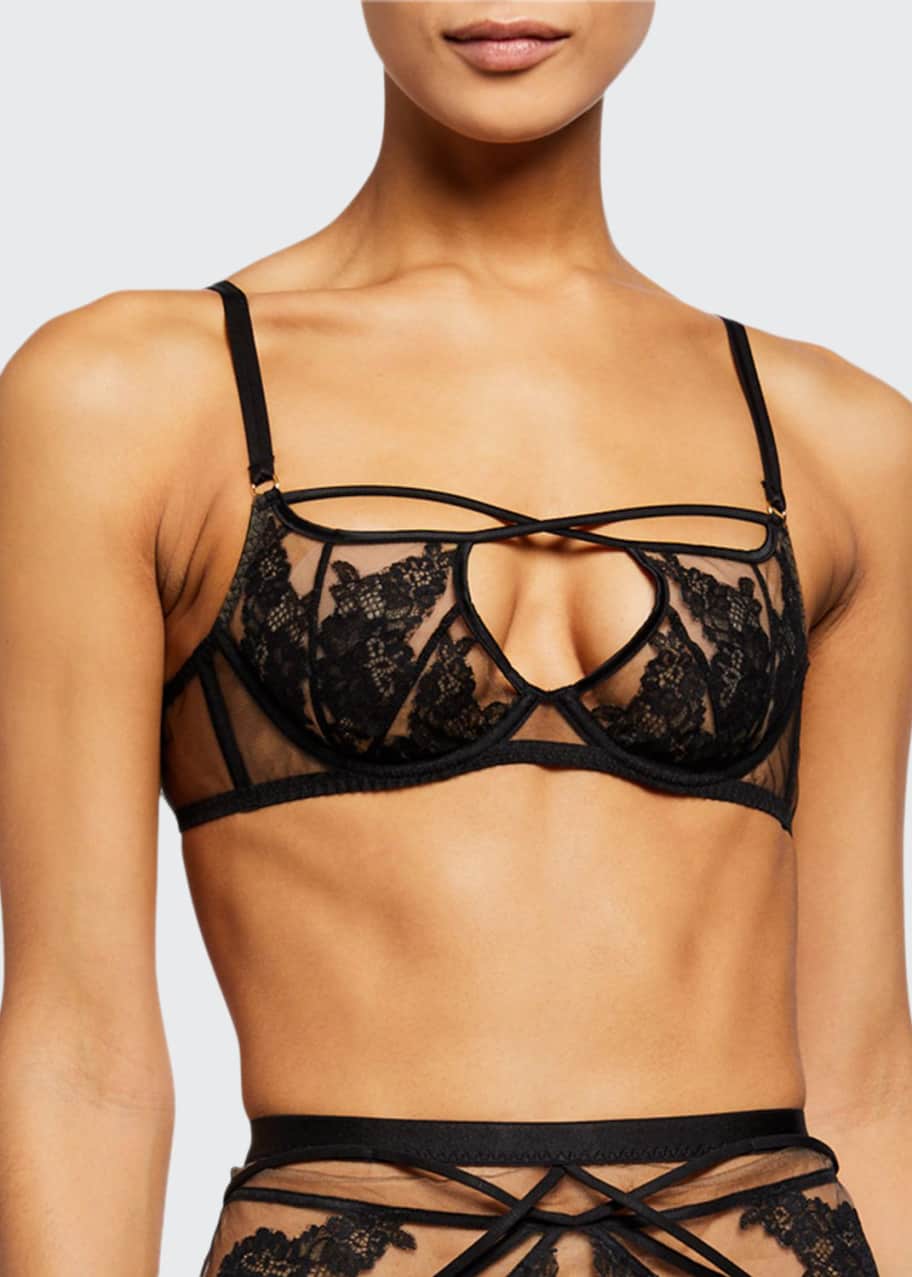 Agent Provocateur Demelza Lace Crisscross Bra - Bergdorf Goodman
