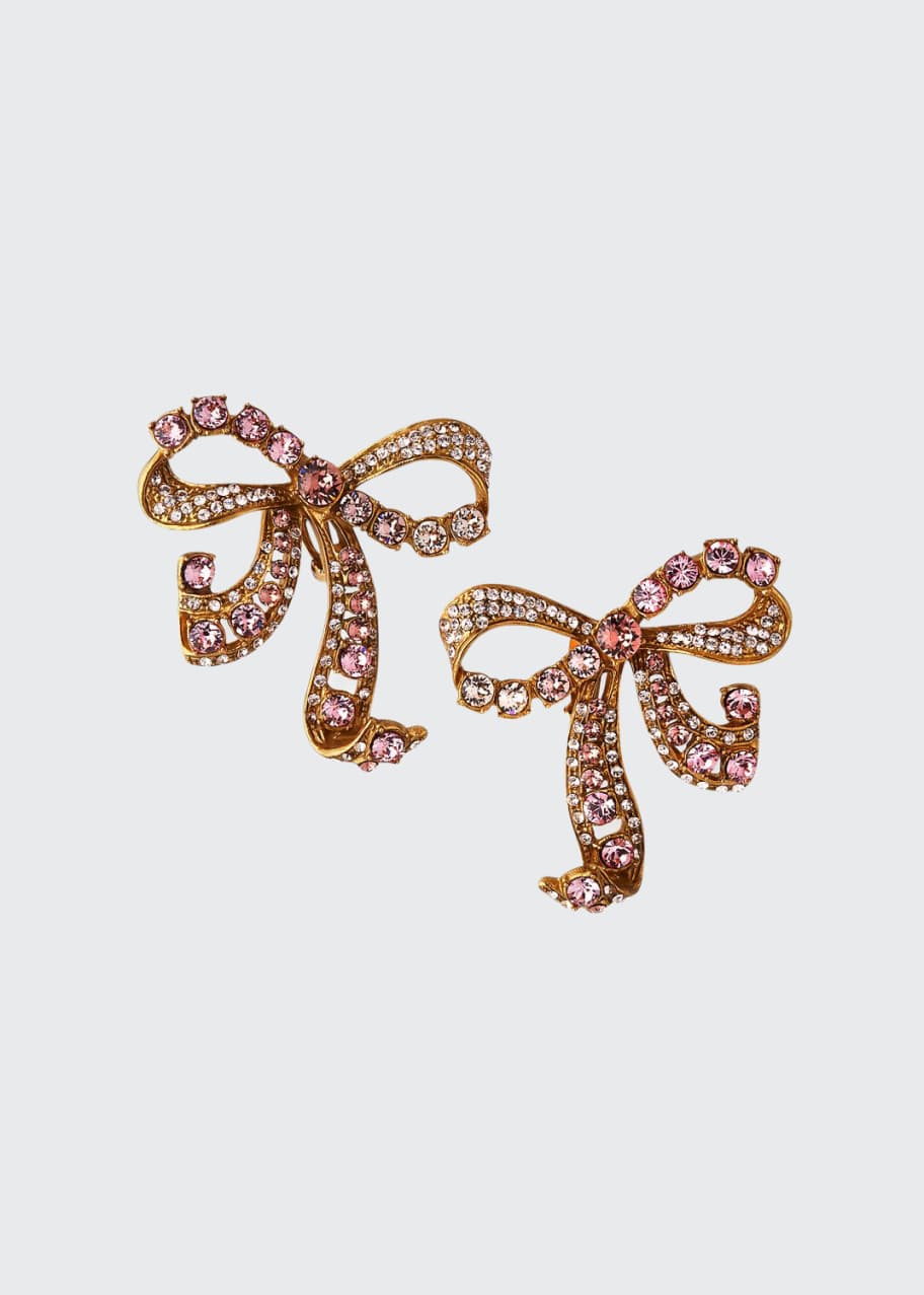 Image 1 of 1: Crystal Bow Earrings