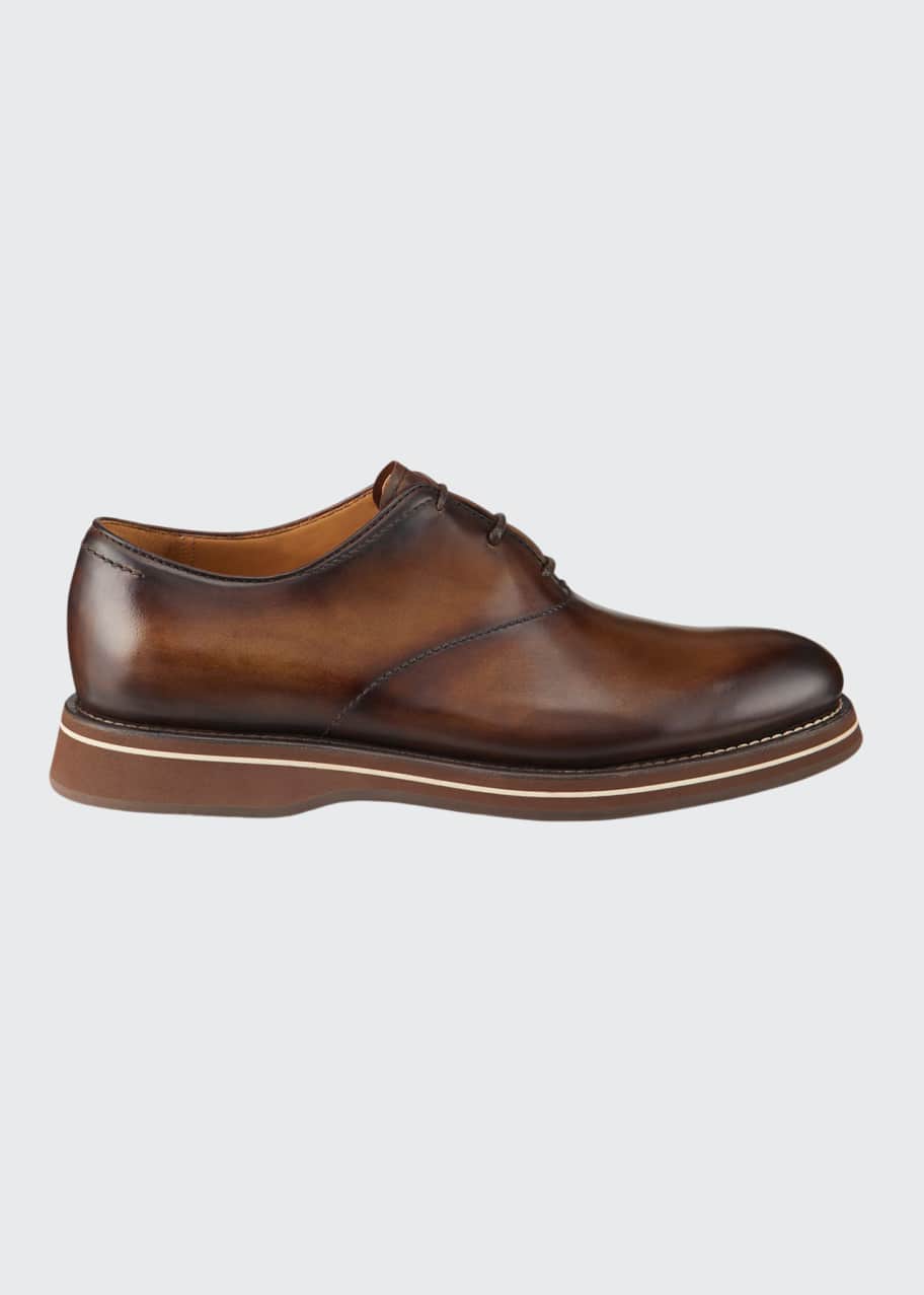 Berluti Men's Venezia Burnished Leather Oxford Shoes - Bergdorf Goodman