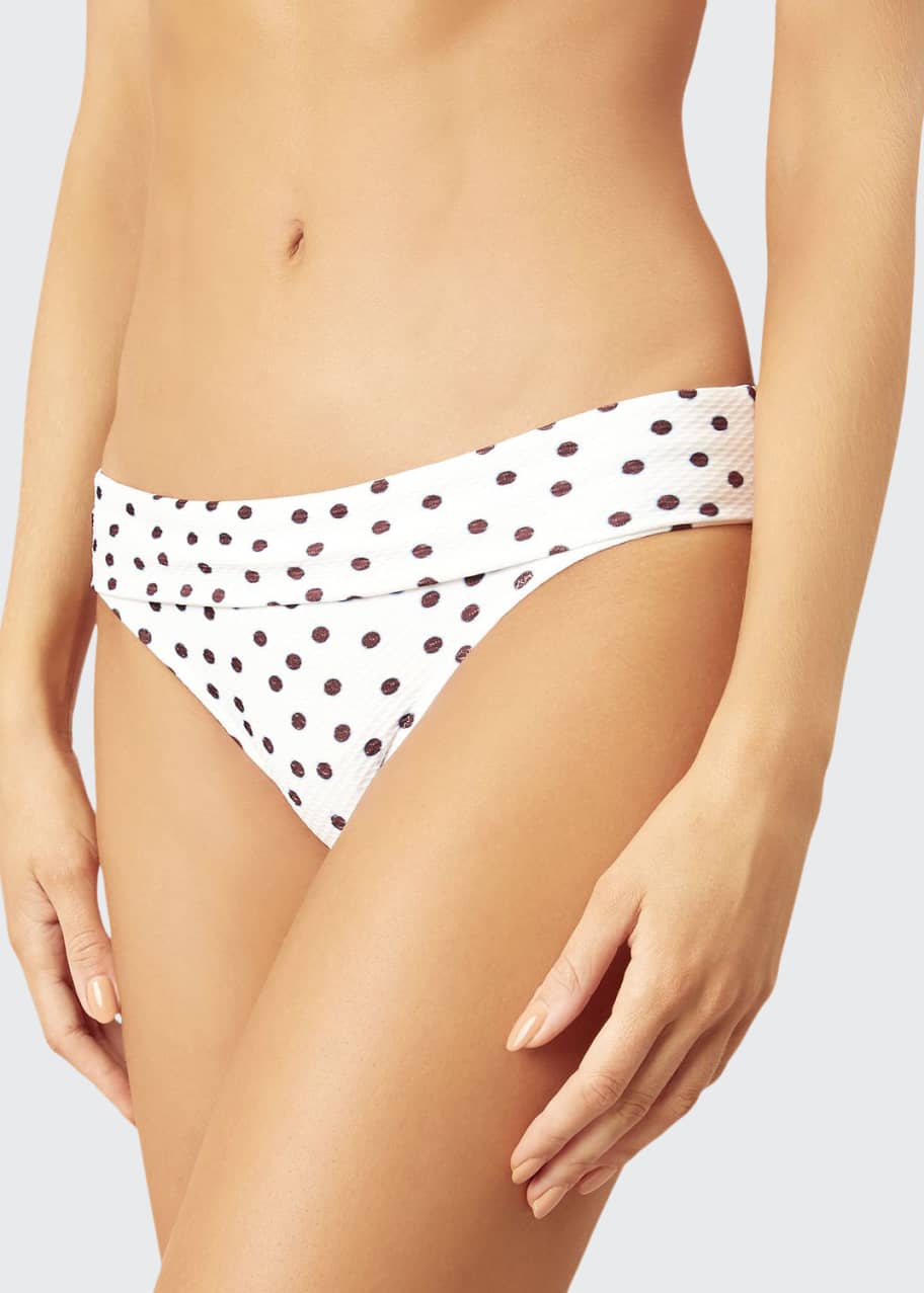 Image 1 of 1: Printed Fold-Over Hipster Bikini Bottom