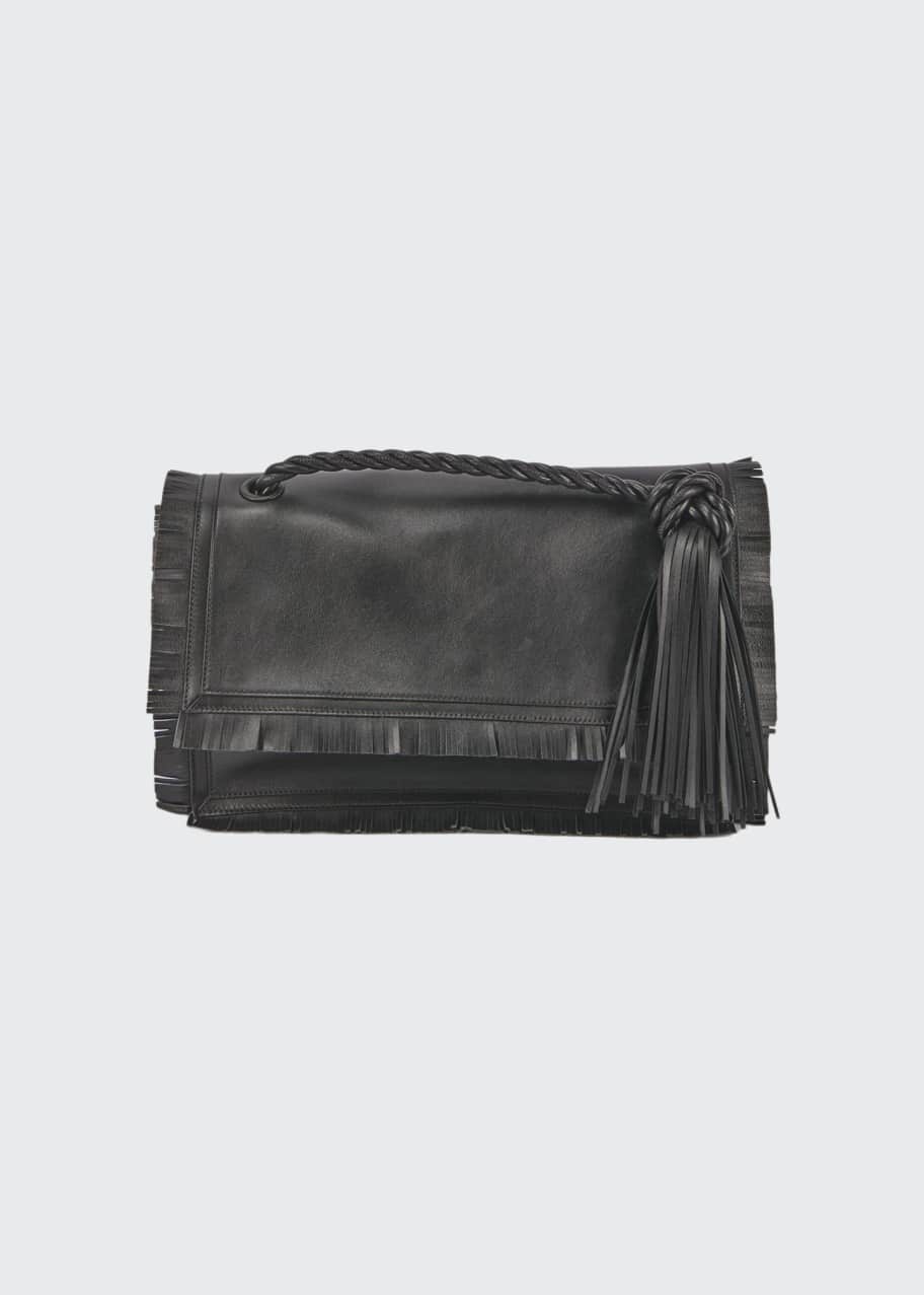 The Rope Fringe Leather Clutch Bag