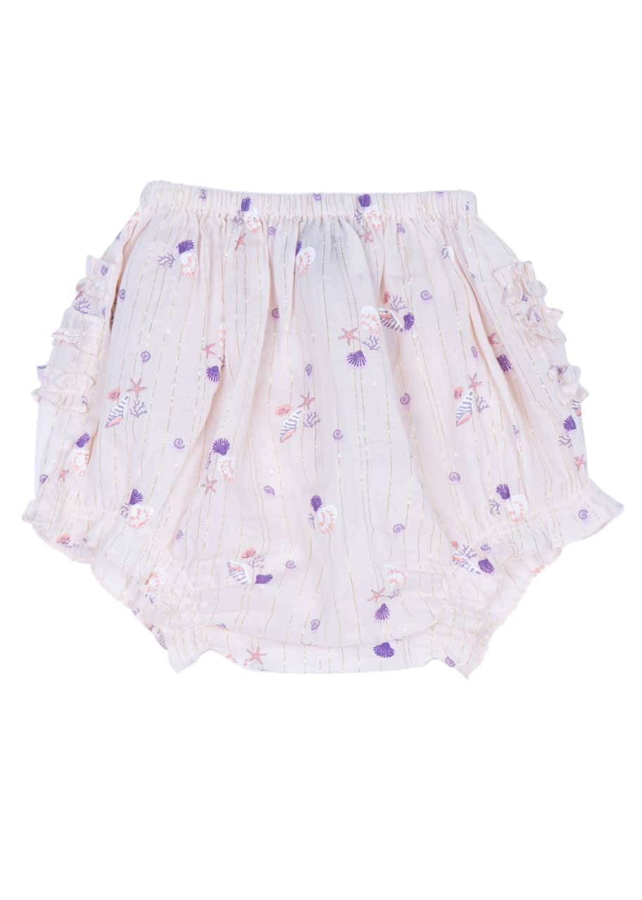 Image 1 of 1: Cecily Printed Frill Bloomers, Size 3-24 Months