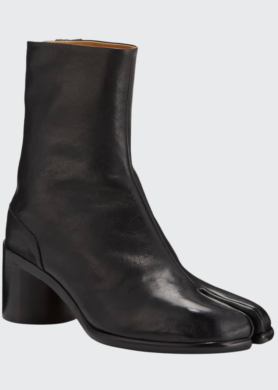 Image 1 of 1: Men's Tabi Split-Toe Leather Ankle Boots