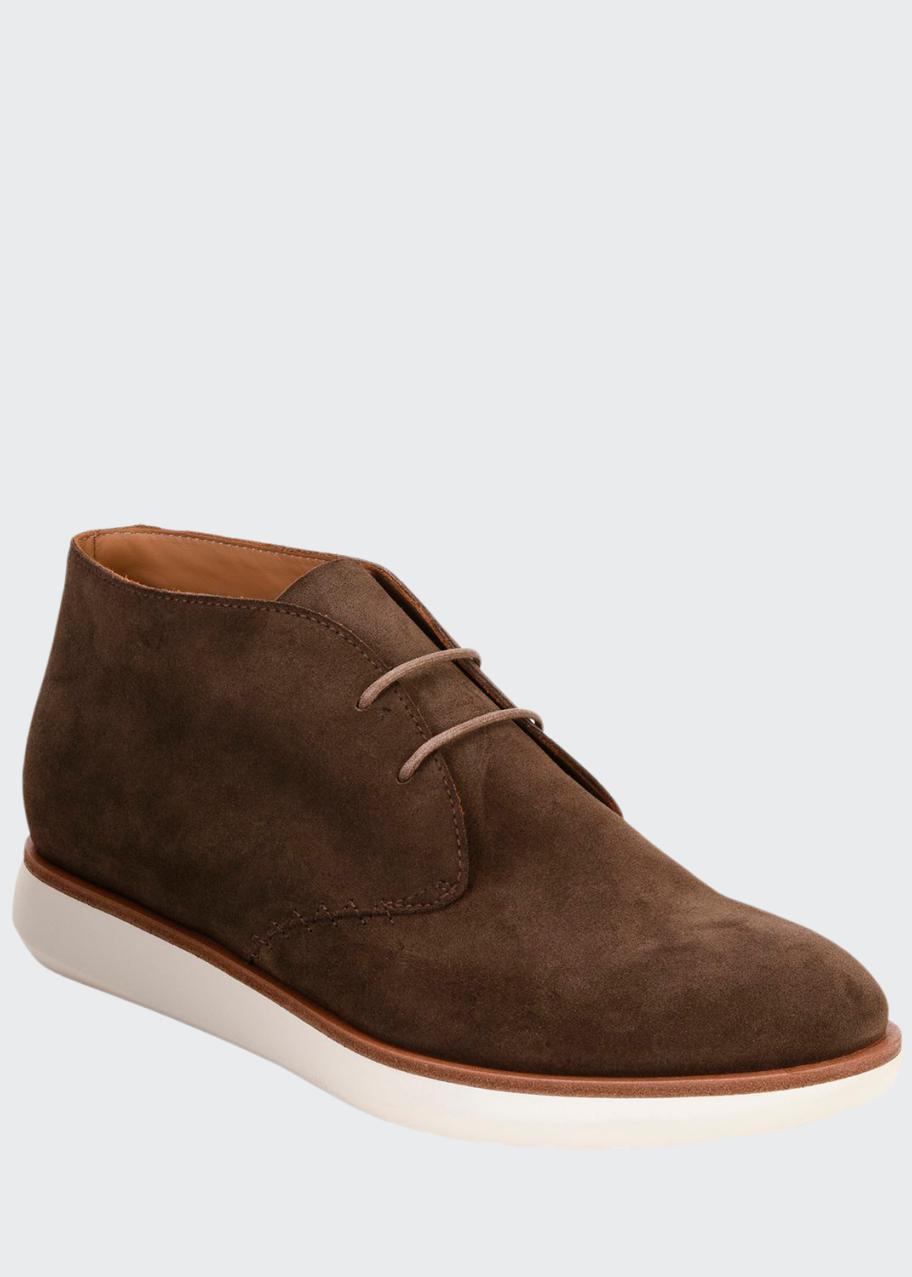 Giorgio Armani Men’s Dark Brown Suede Chukka Boots Giorgio Armani Men main image 4