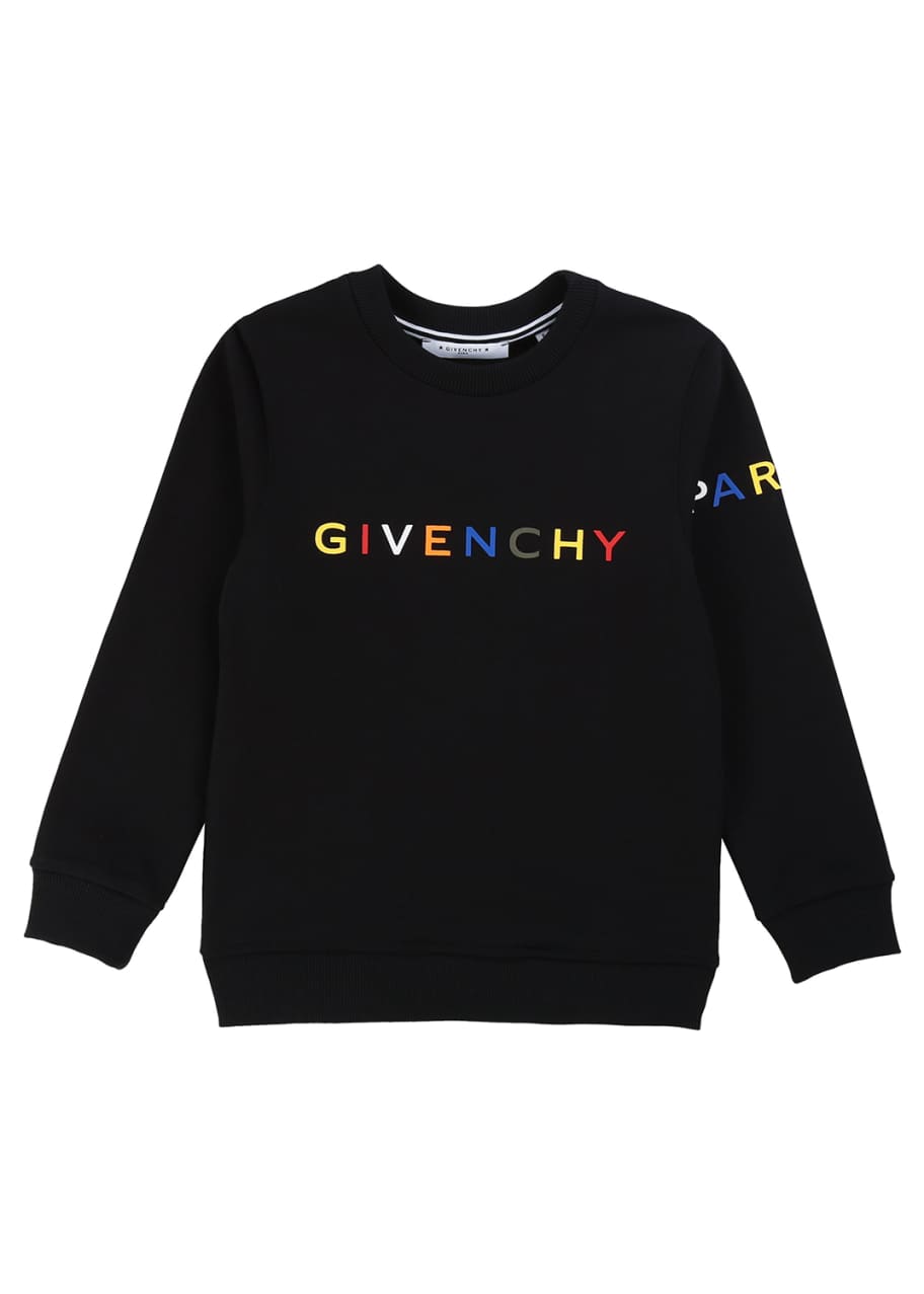 Image 1 of 1: Boy's Multicolor Logo Text Sweatshirt, Size 4
