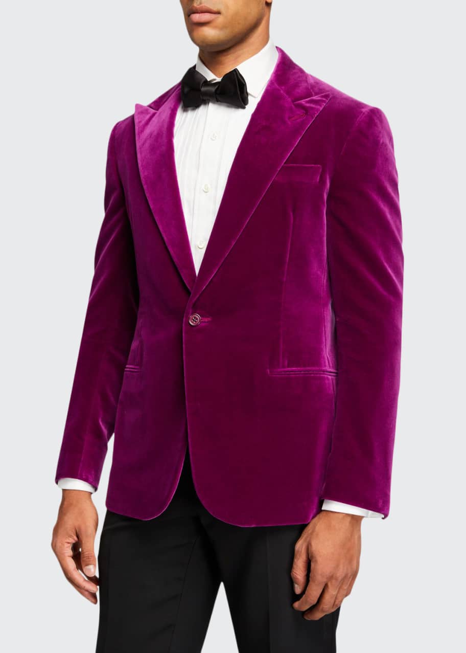 Ralph Lauren Purple Label Men's Solid Velvet Dinner Jacket, Pink - Bergdorf  Goodman