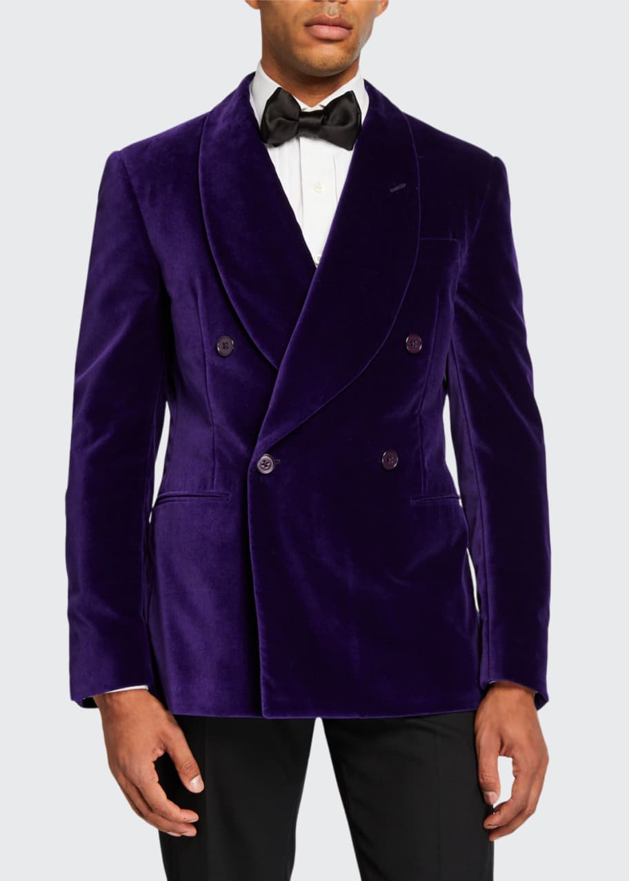 Ralph Lauren Purple Label Men's Double-Breasted Velvet Dinner