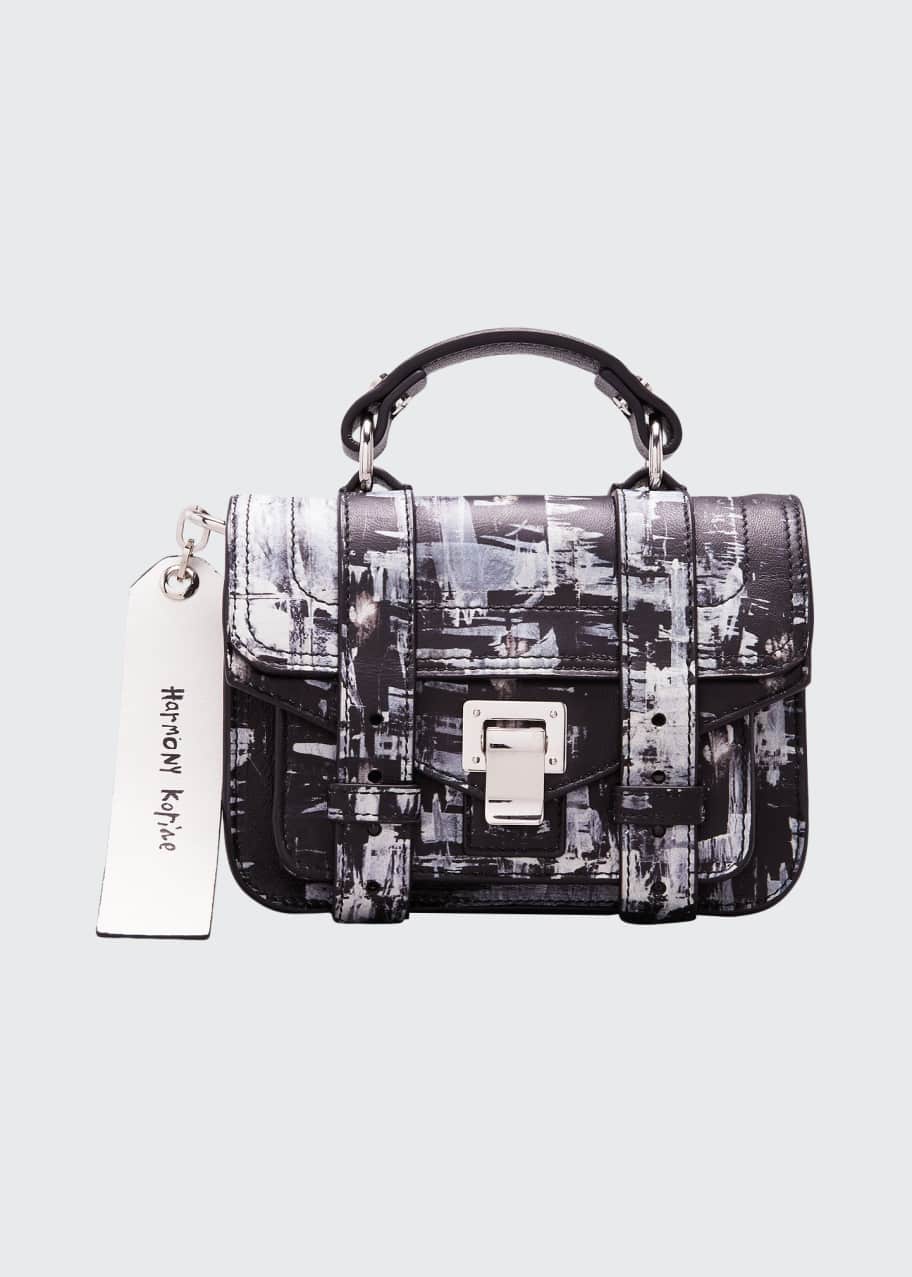 Image 1 of 1: Ps1 Micro Printed Leather Top-Handle Bag