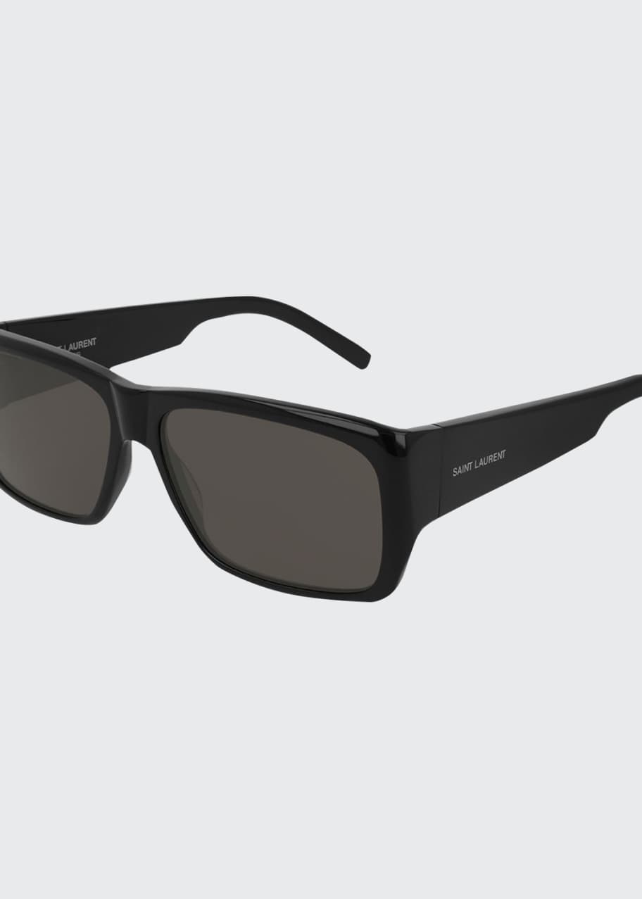 Image 1 of 1: Unisex Lenny Solid Acetate Rectangle Sunglasses