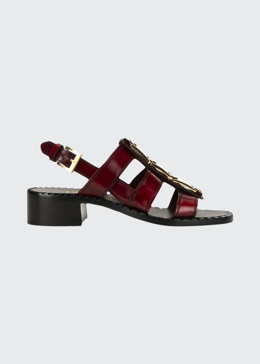 Image 1 of 1: 40mm Gladiator Leather Sandals