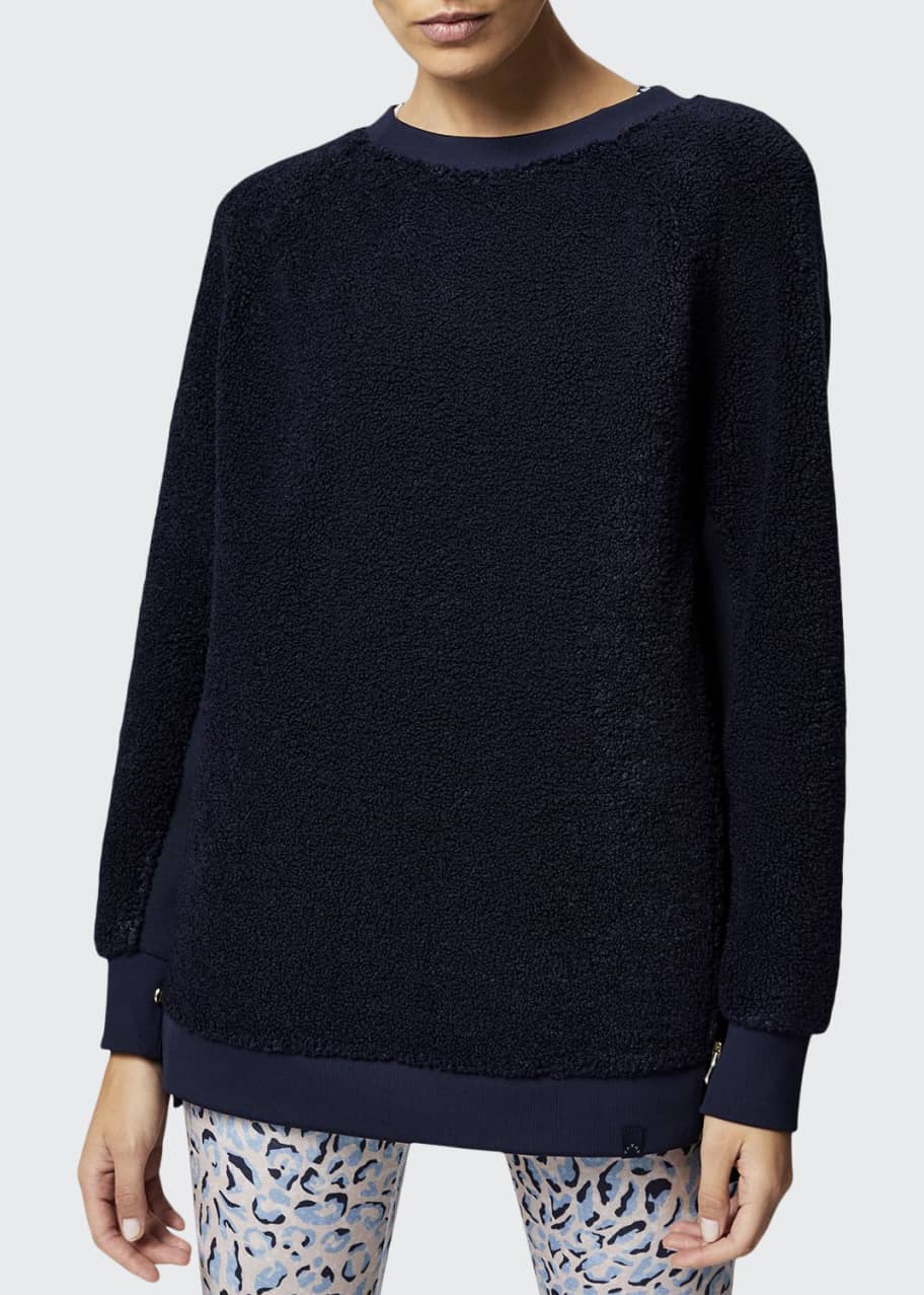 Varley Oakden Side Zip Sherpa Pullover Sweatshirt Bergdorf Goodman