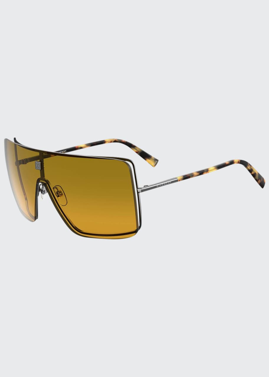 Image 1 of 1: Semi-Rimless Shield Sunglasses