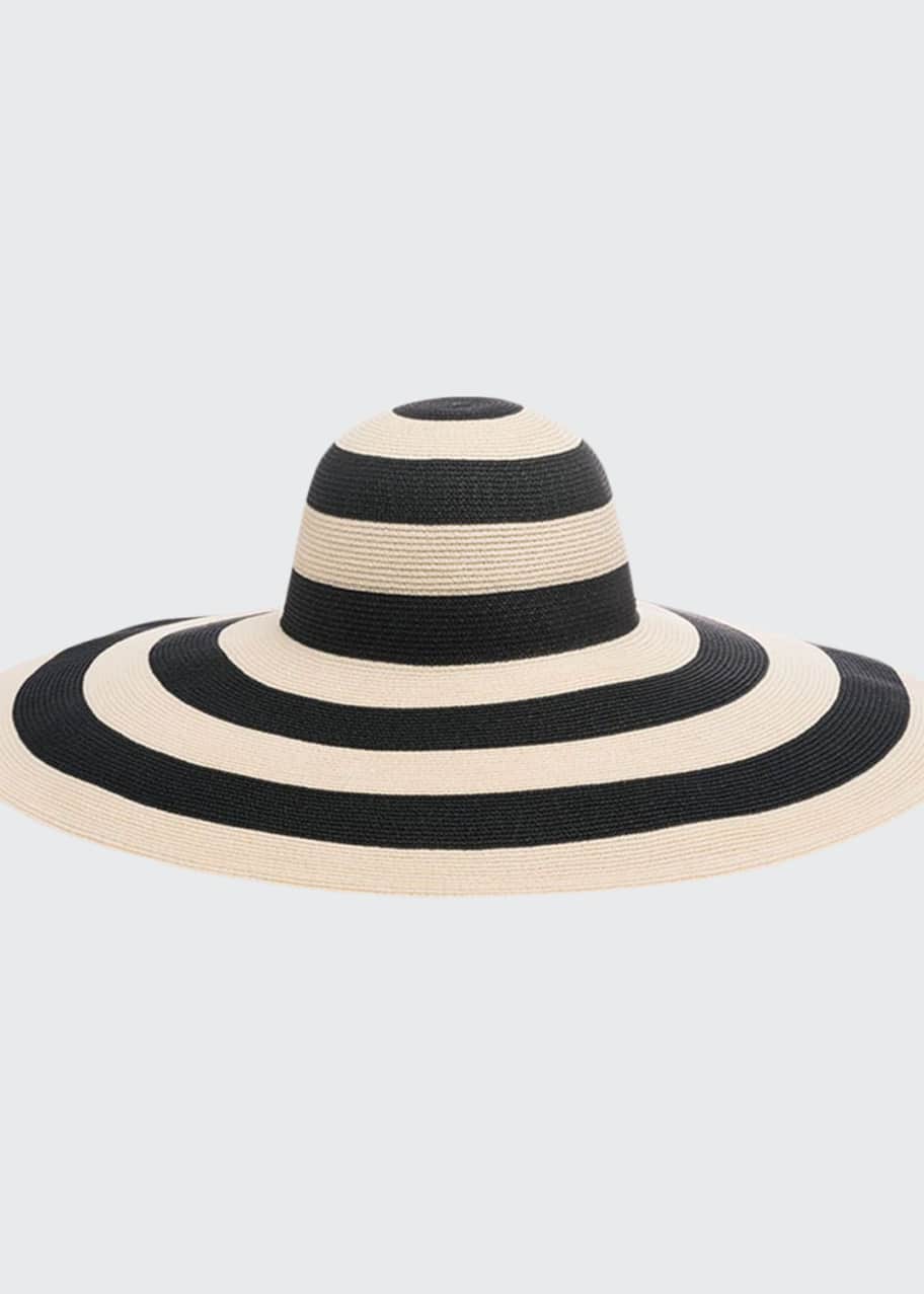 Image 1 of 1: Sunny Striped Wide-Brim Hat