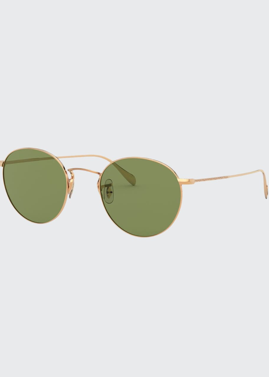 Image 1 of 1: Men's Coleridge Round Metal Aviator Sunglasses