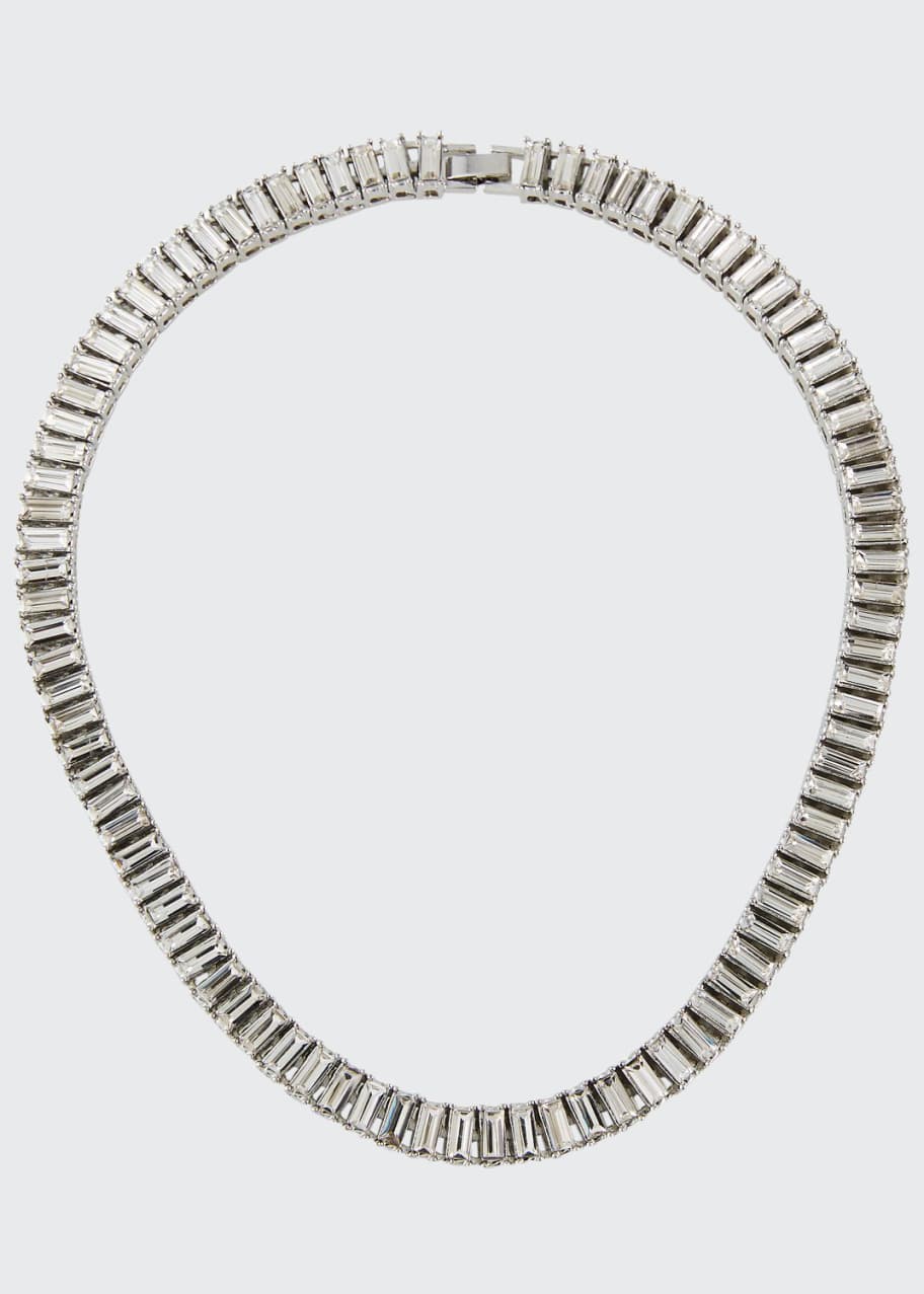Image 1 of 1: Cubic Zirconia Baguette-Strand Necklace