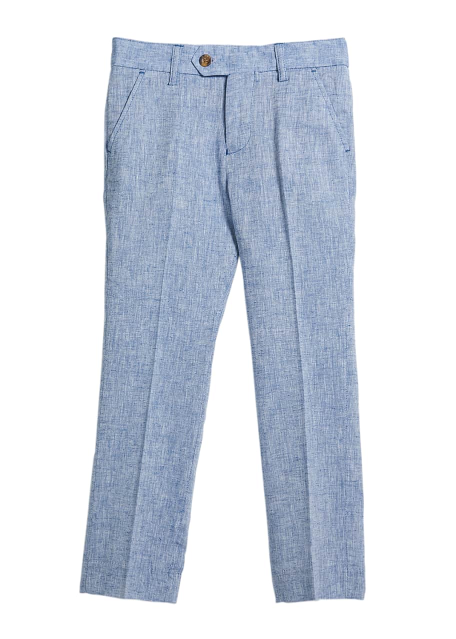 Image 1 of 1: Slim Suit Pants, Blue, Size 2-14