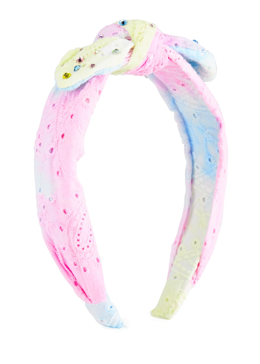 Bari Lynn Knot Headband Crystal 3D Flowers