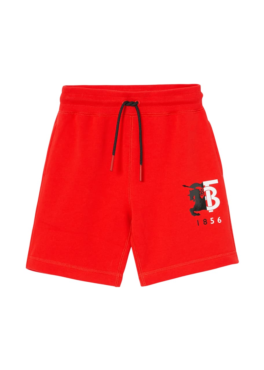 Image 1 of 1: Boy's Nate Logo Fleece Shorts, Size 3-14