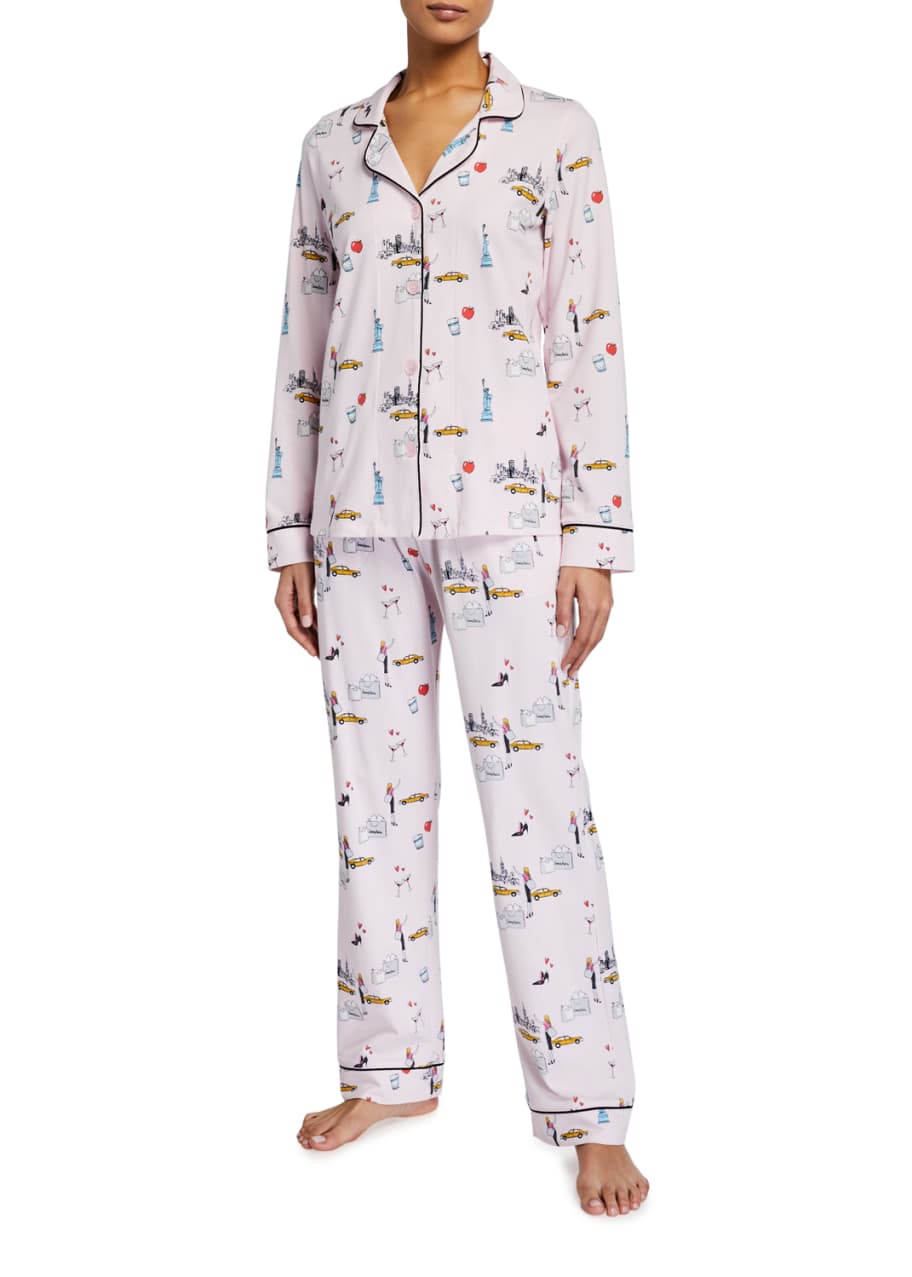 Image 1 of 1: New York Minute Classic Long-Sleeve Pajama Set