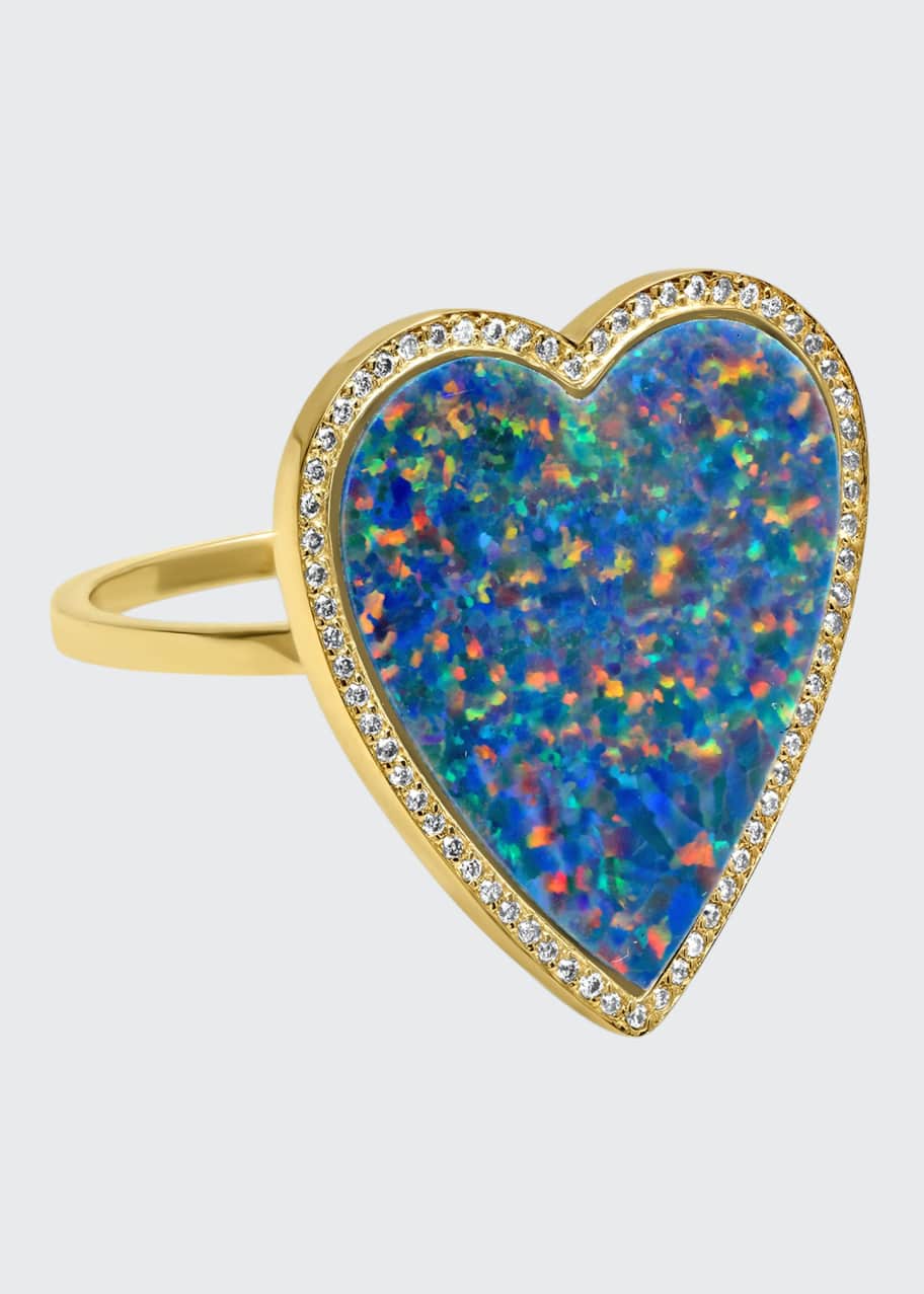 Jennifer Meyer Opal Inlay Heart Ring with Diamonds Bergdorf Goodman