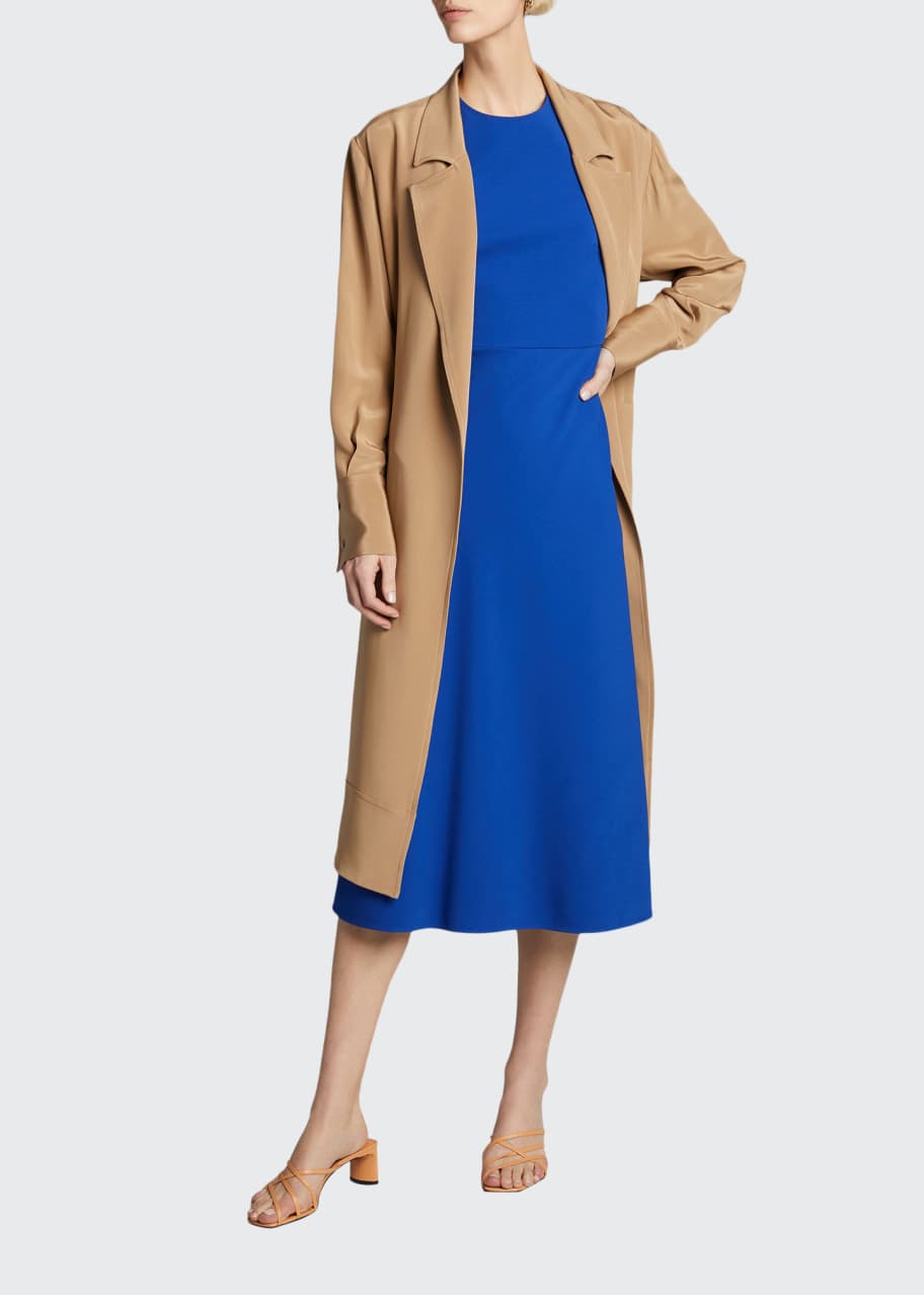 max a line dress Max Mara // Brown Tie Front A-Line Dress – VSP Consignment