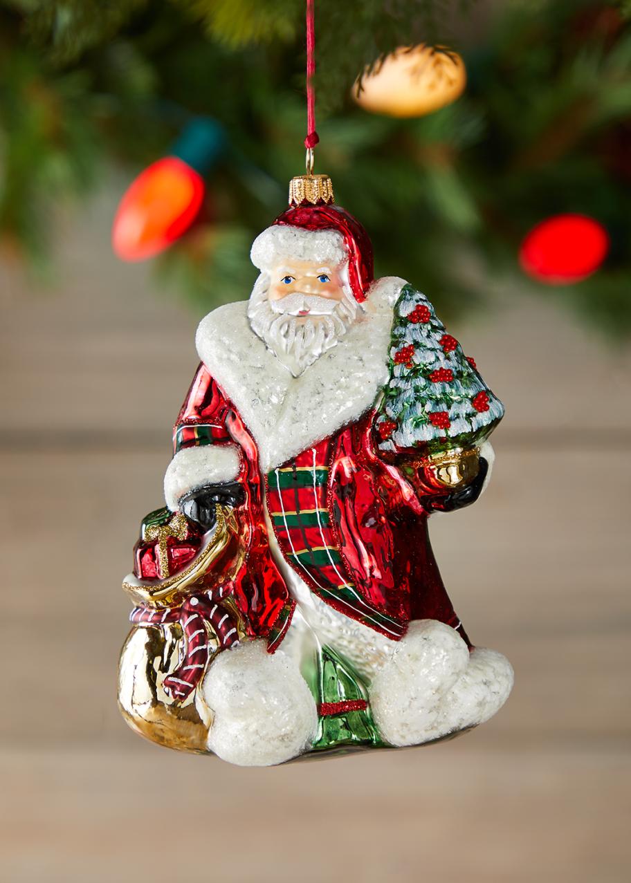 Exclusive Santa With Tree And Sack Christmas Ornament - Bergdorf Goodman