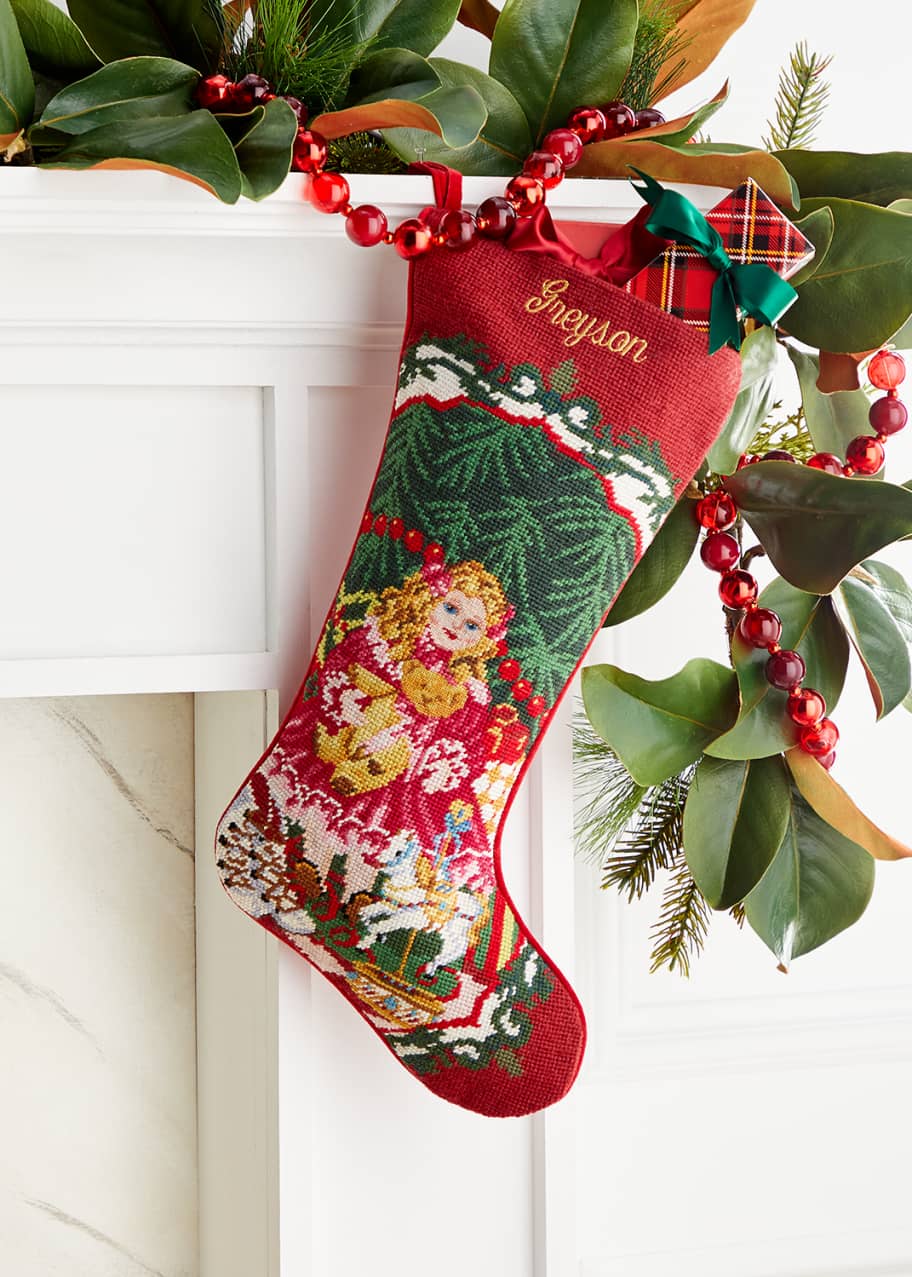 Sferra Needlepoint Doll Stocking, Personalized Bergdorf Goodman