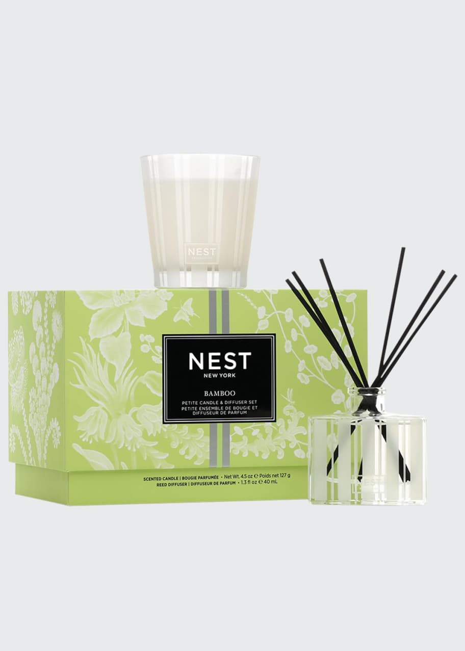 Image 1 of 1: Bamboo Petite Candle & Diffuser Set