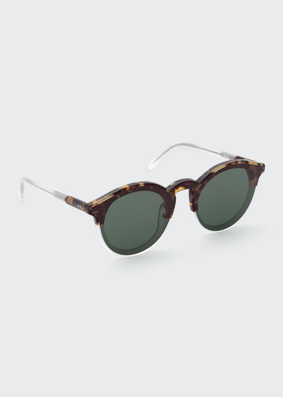 KREWE Collins Nylon Round Sunglasses - Bergdorf Goodman display picture 3