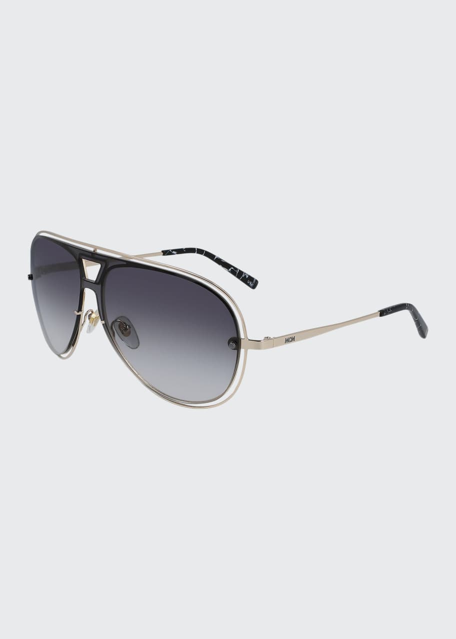 Image 1 of 1: Men's Outline Oversize Aviator Sunglasses