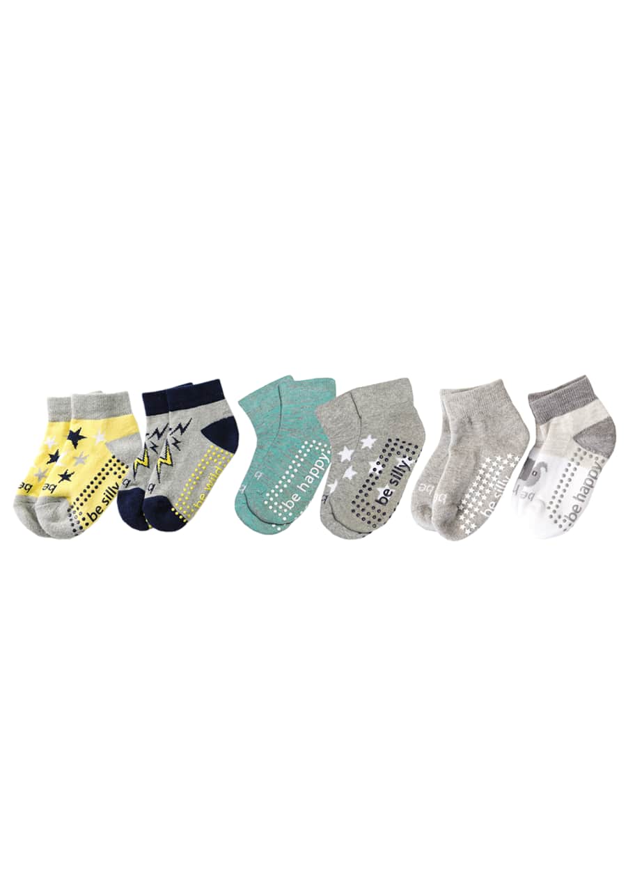 Sticky Be Socks Boy s Asher 6 Pack Sock Set Size 2 4T Bergdorf Goodman