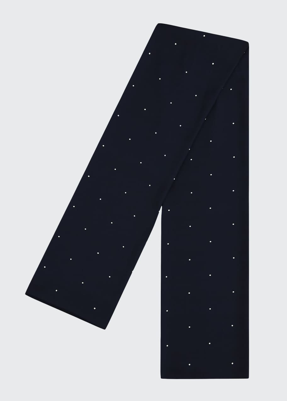 Image 1 of 1: Men's Dotted Silk Scarf