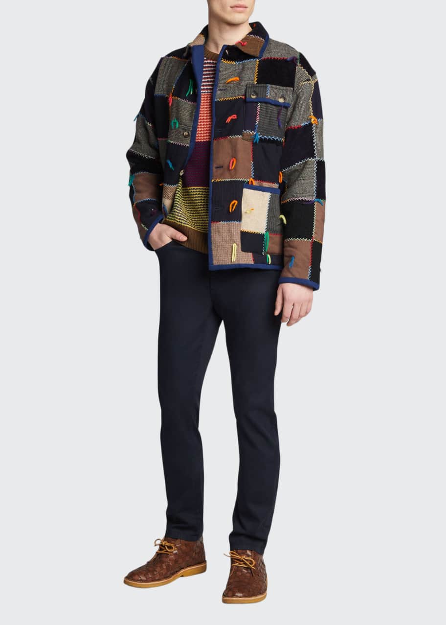 Bode Men's One-of-a-Kind Crazy Quilt Jacket - Bergdorf Goodman