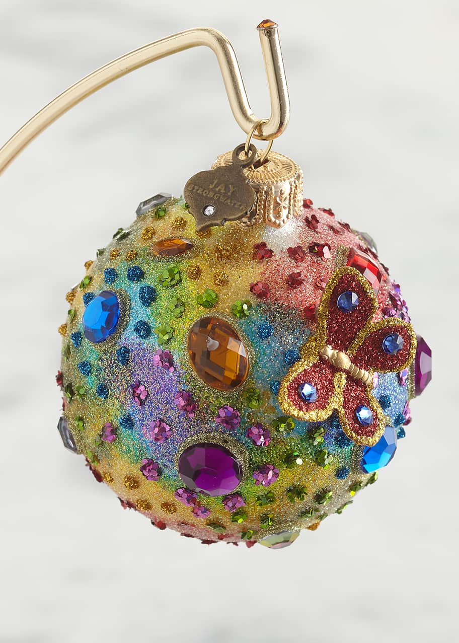 Image 1 of 1: Jeweled 3" Glass Ornament