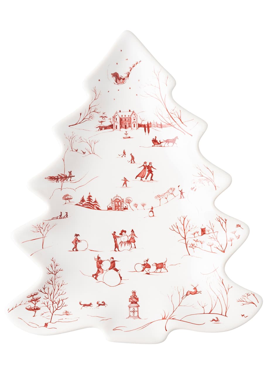 Image 1 of 1: Country Estate Winter Frolic Ruby Small Tree Tray