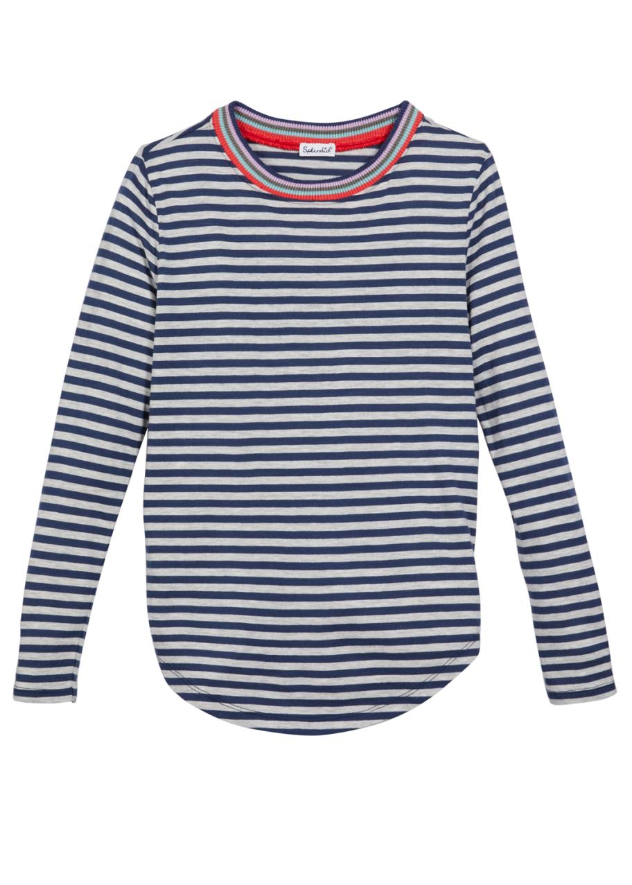 Splendid Girl's Rainbow Rib Long-Sleeve Striped Tee, Size 7-14 ...