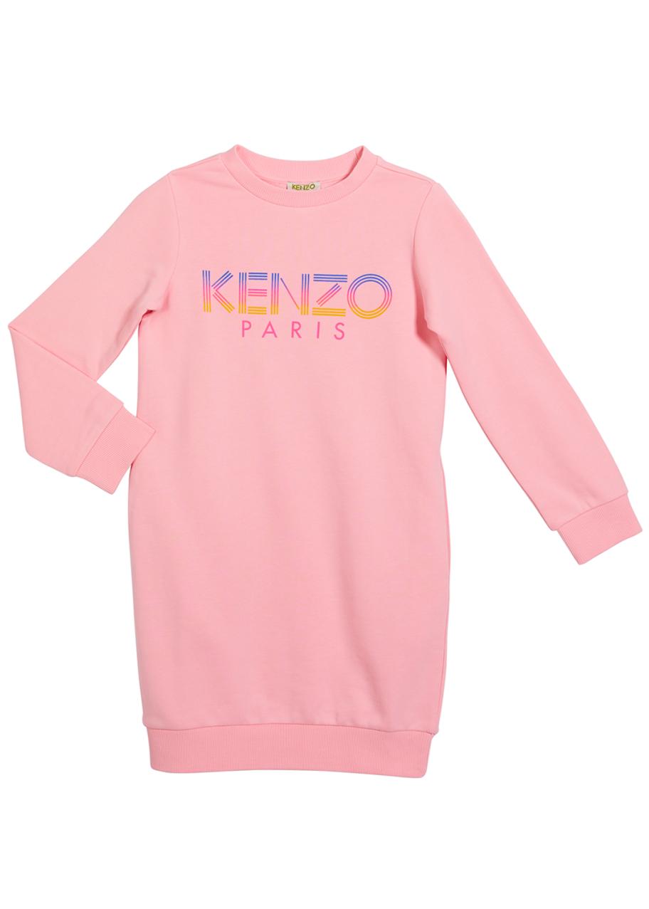 Kenzo Girl's Ombre Letters Logo Fleece Dress, Size 8-12 - Bergdorf Goodman