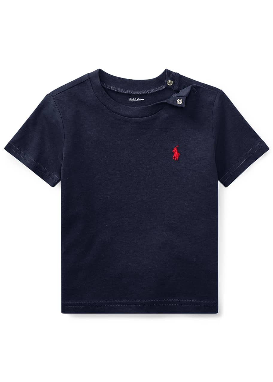 Image 1 of 1: Cotton Jersey Crewneck Tee, Size 3-24 Months