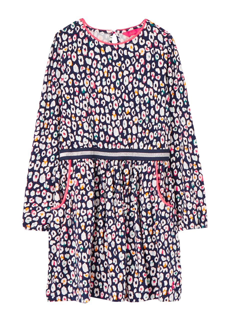 Image 1 of 1: Twirl Leopard Jersey Party Dress, Size 4-12