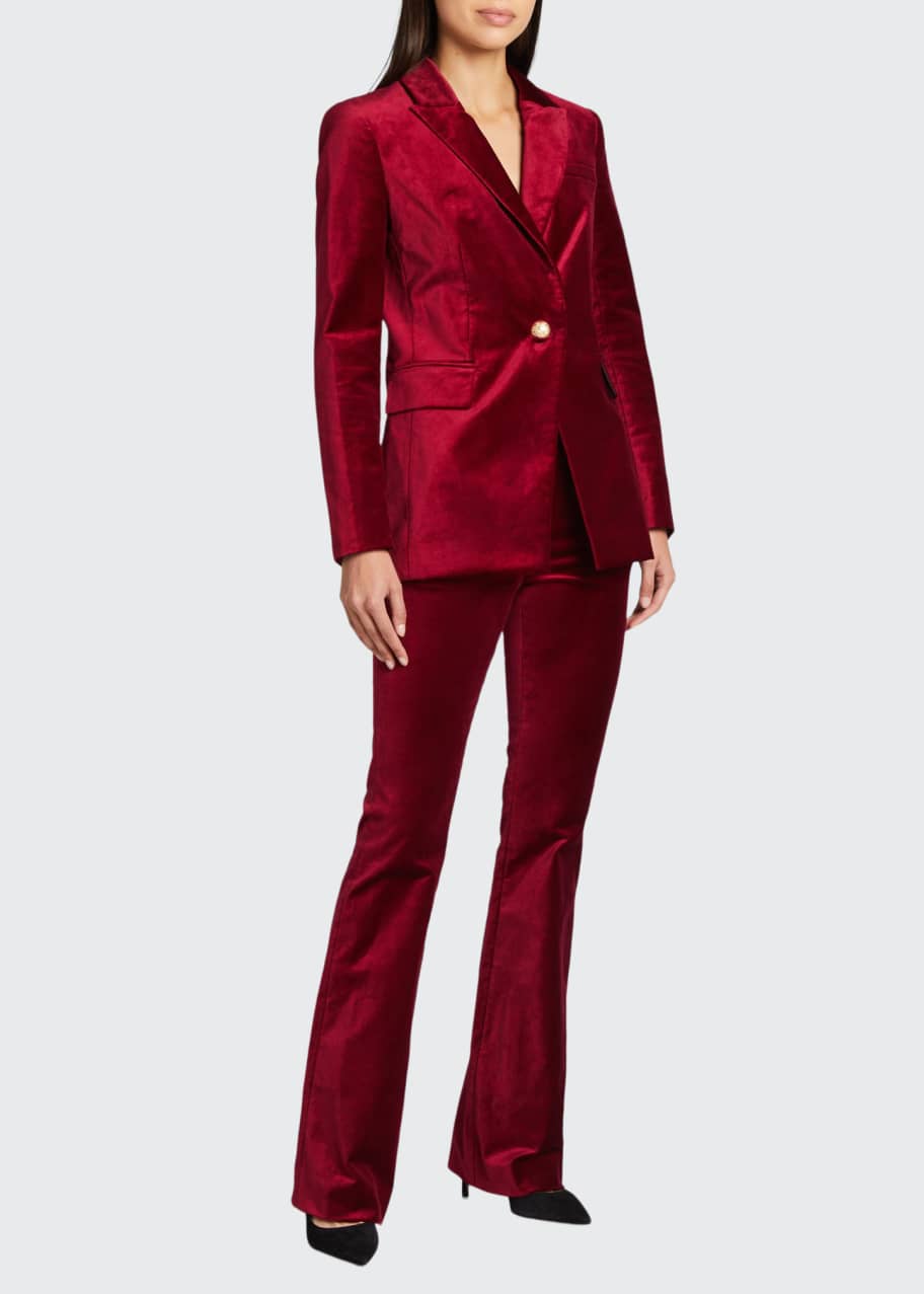 Veronica Beard Long And Lean Velvet Dickey Jacket Bergdorf Goodman