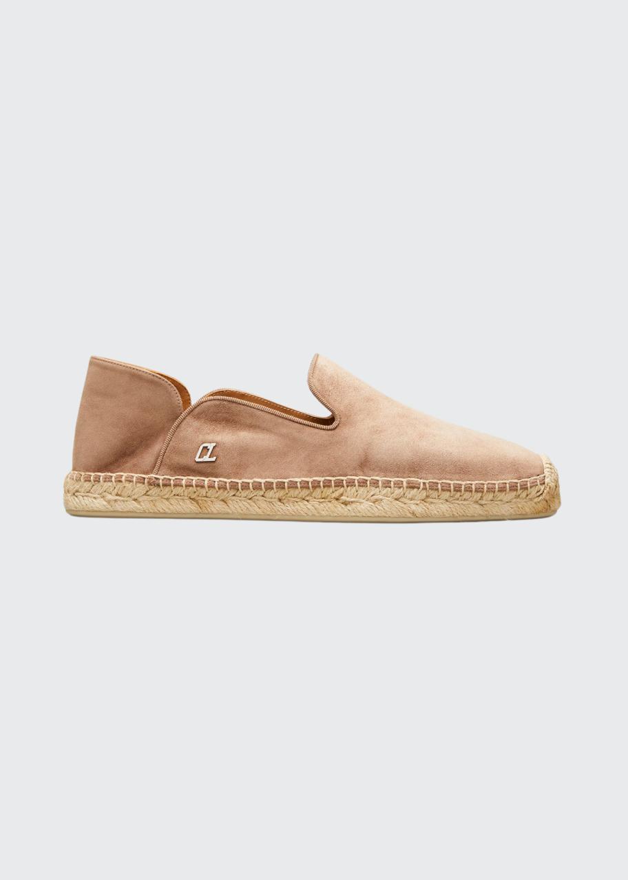 Christian Louboutin Men\'s Brown Suede Espadrille Slip-Ons Alfarica - Espadrilles - Reversed nubuck leather  main image 2