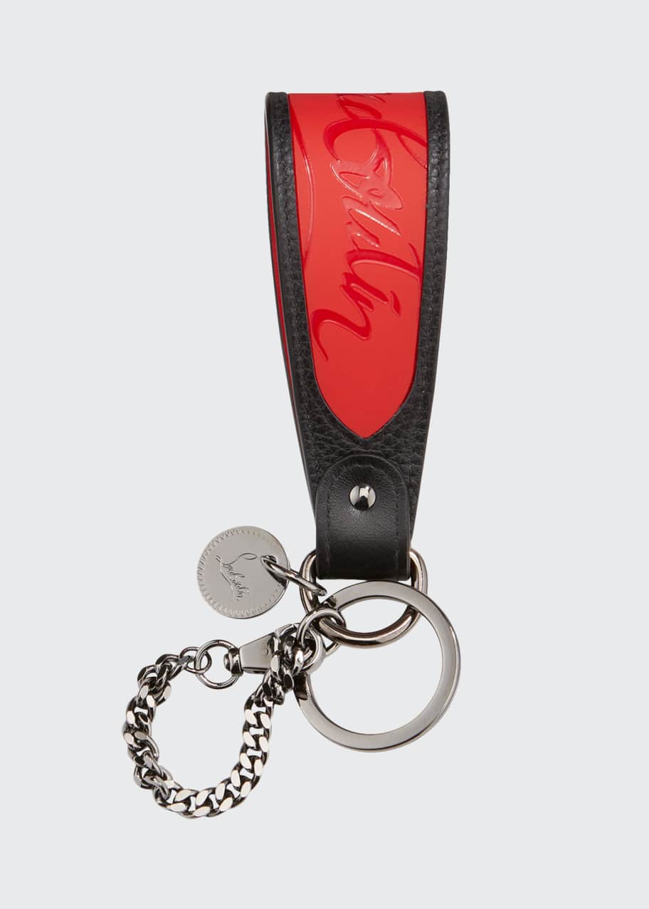 Christian Louboutin キーホルダー 赤黒 Christian Louboutin Men's Sneaker Leather Key Ring - Bergdorf Goodman