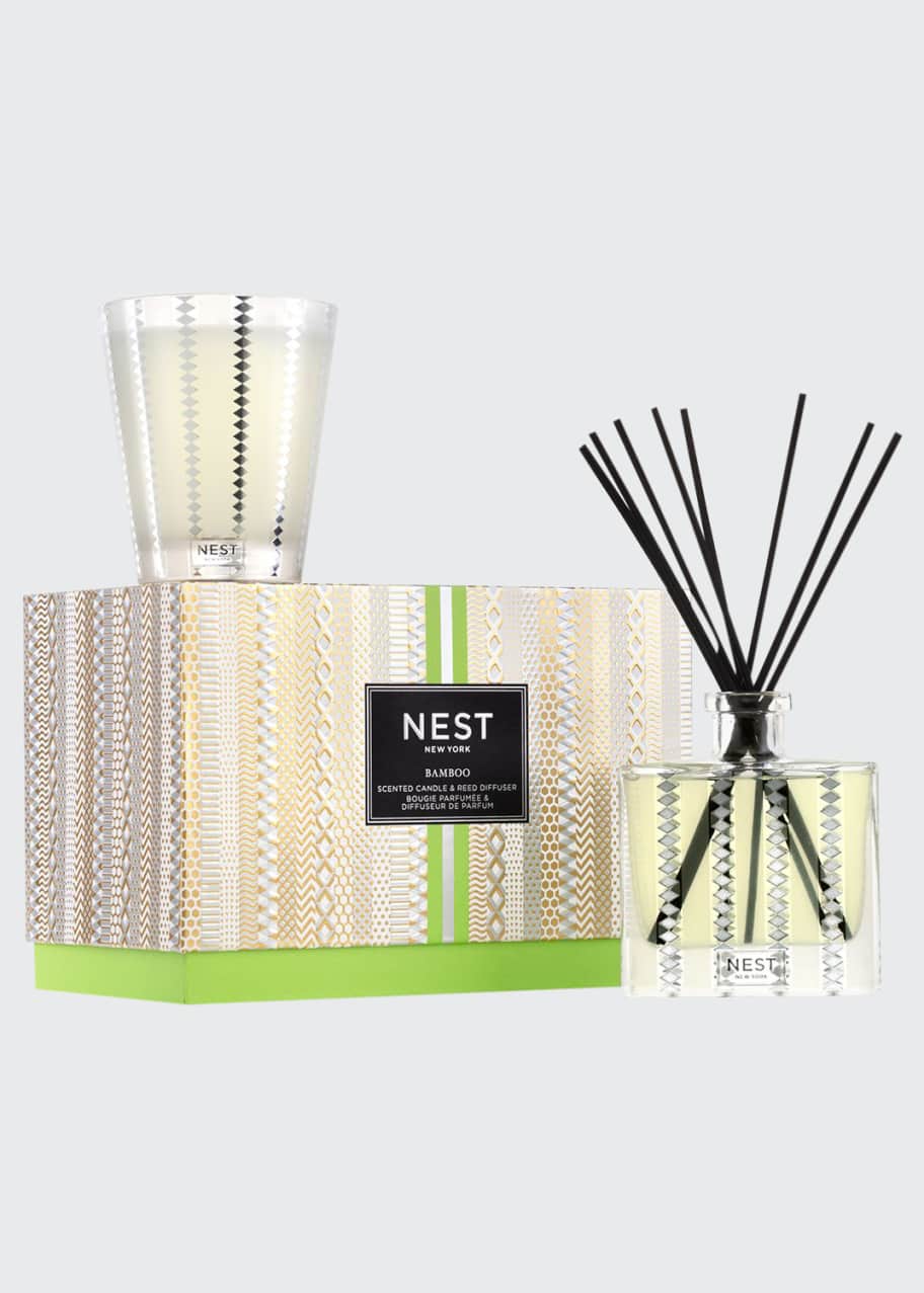 Image 1 of 1: Bamboo Classic Candle & Diffuser Set